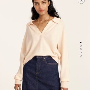 J. Crew Cashmere Collared V-Neck Sweater Size XL